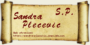 Sandra Plećević vizit kartica